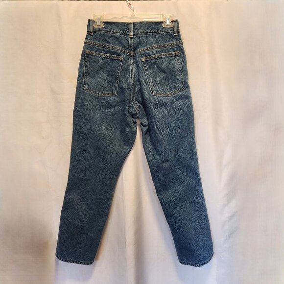 L.L. Bean Jeans Womens 8/R Dark Wash Original Fit Flannel High Waist 100% Cotton - Picture 2 of 7
